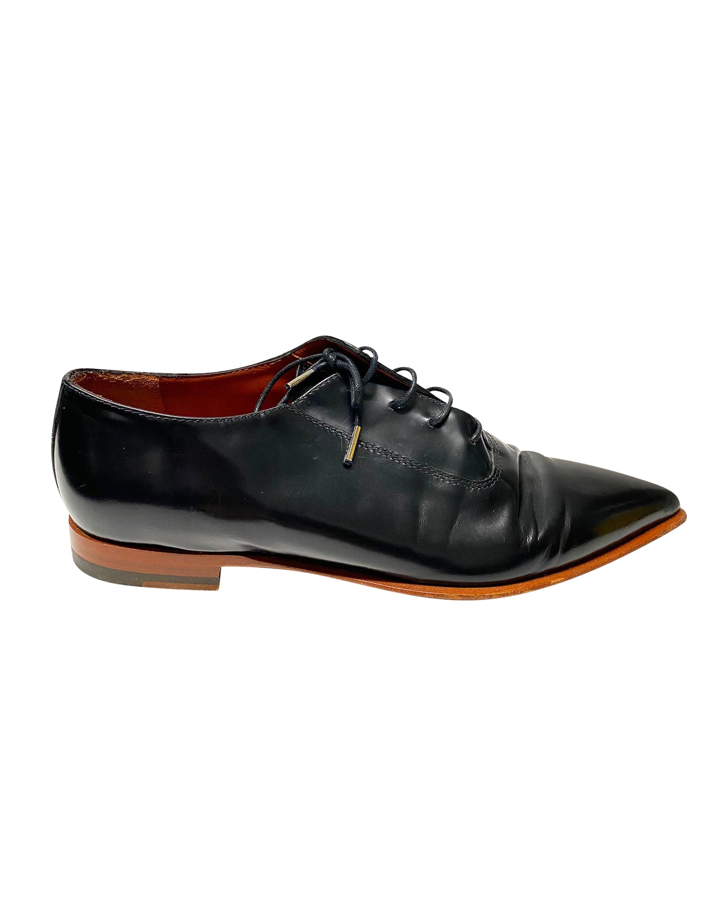 Acne Studios Martha Oxfords in Black Leather 7766508273724