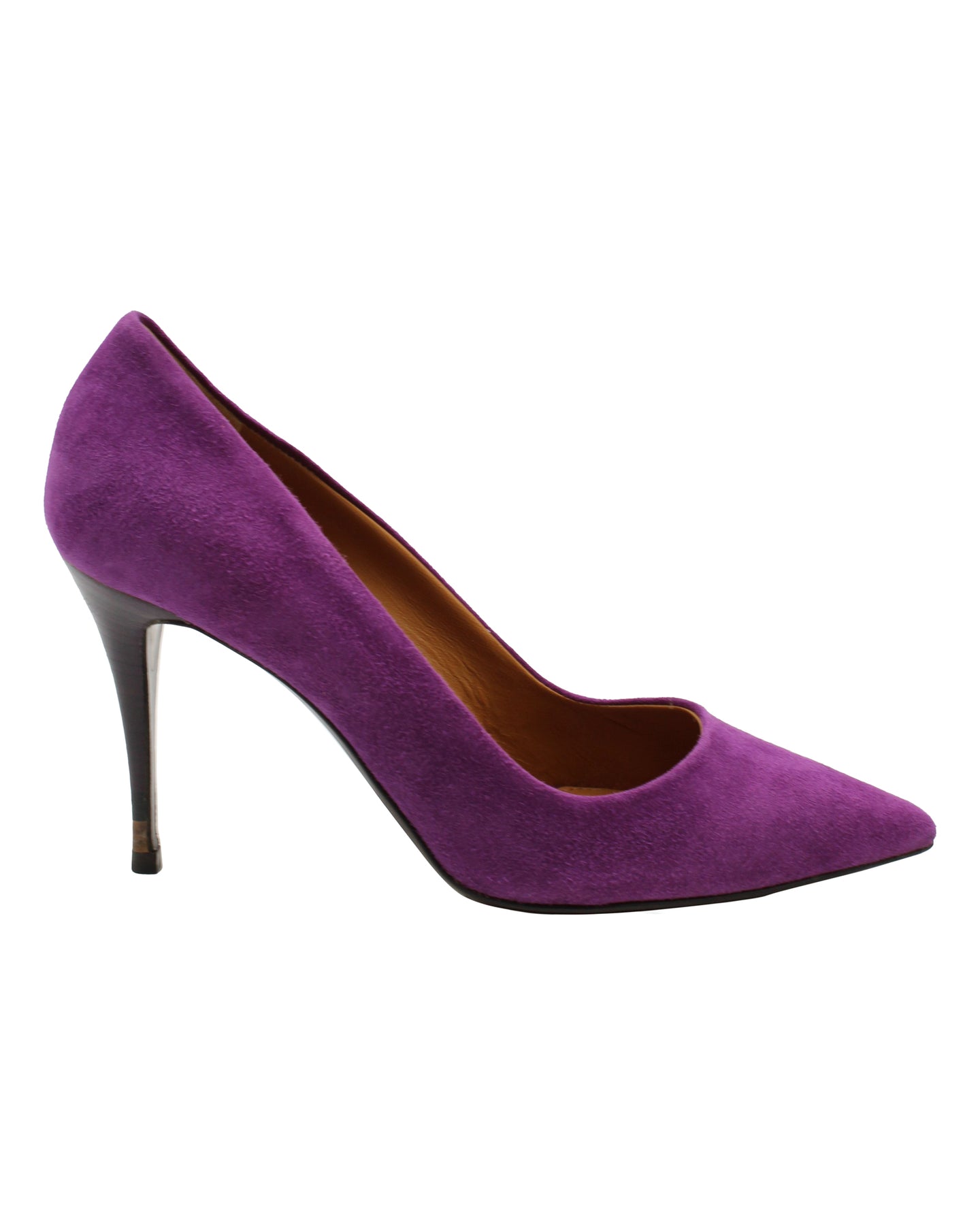 Fendi Pointed Pumps in Purple Goat Suede 7703691264060