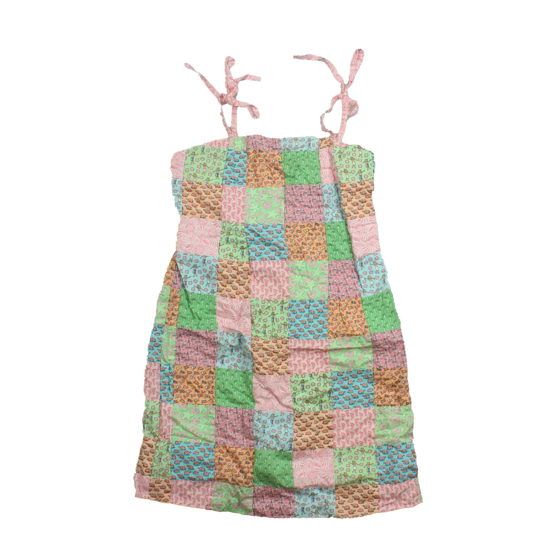 Vineyard Vines Girls Pink | Green Dress 7805833183292