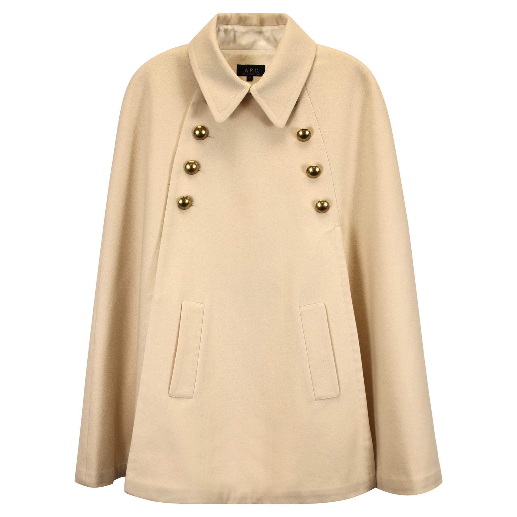 A.P.C. Vintage Wool Cape in Cream Wool 7748808540220