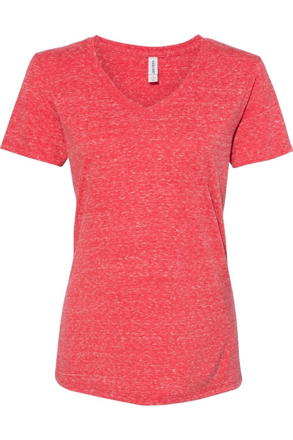 JERZEES Women´s Snow Heather Jersey V-Neck T-Shirt 7823691677756