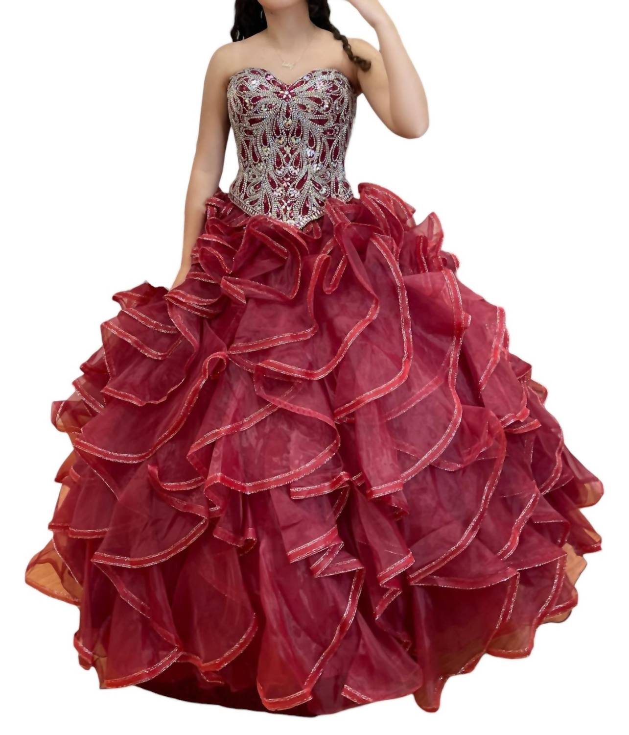 Quinceañera Dress In Wine 7765055897660
