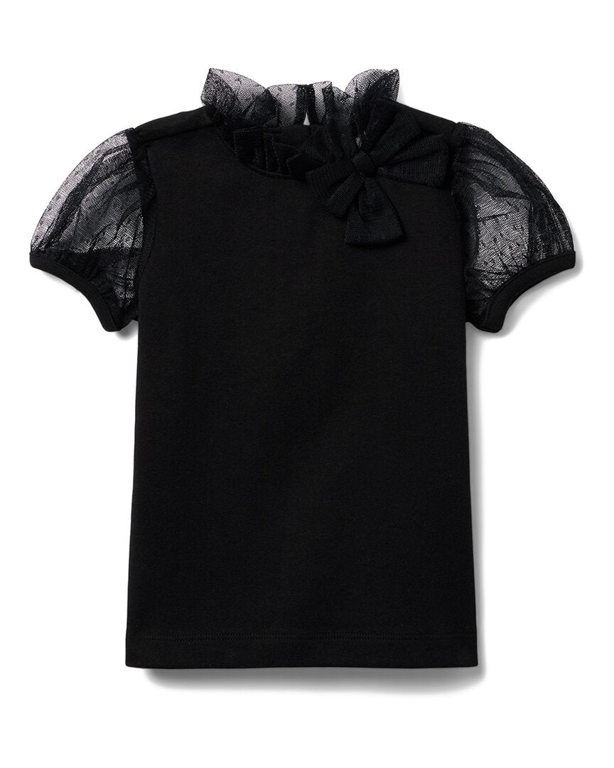 Janie and Jack Dot Tulle Sleeve Top