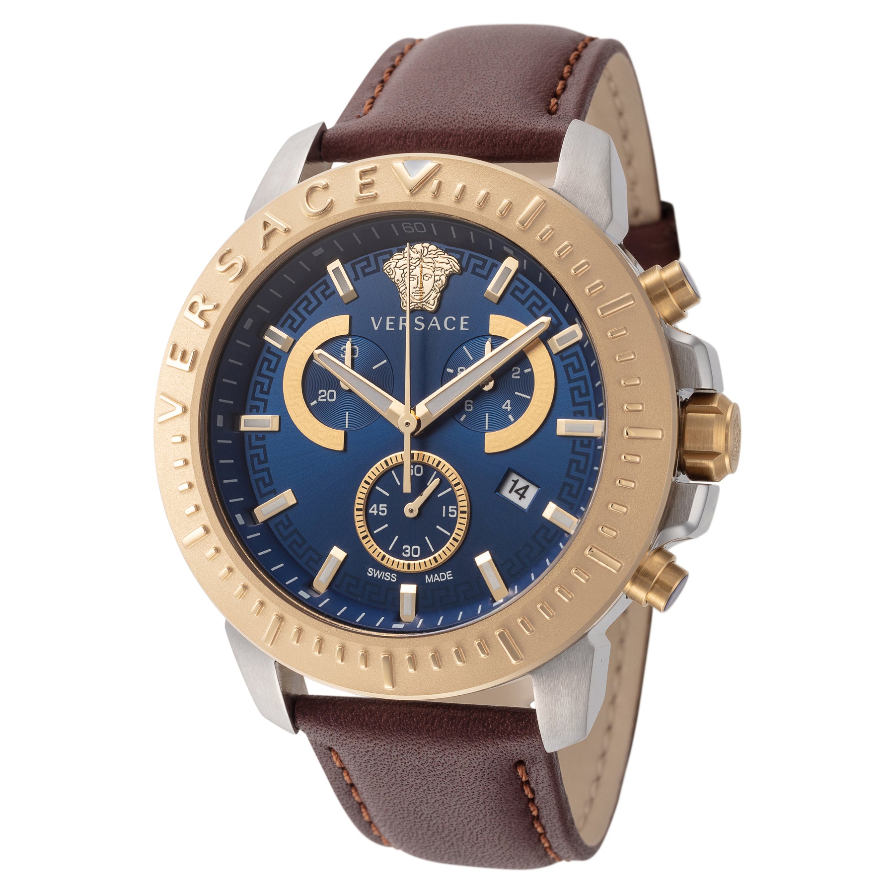 Versace Men's 45mm Brown Quartz Watch