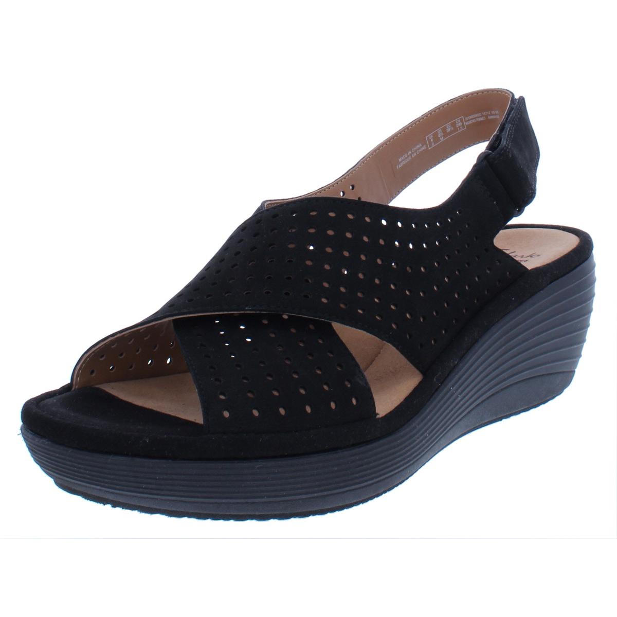 Reedly Perforated Open Toe Wedge Sandals