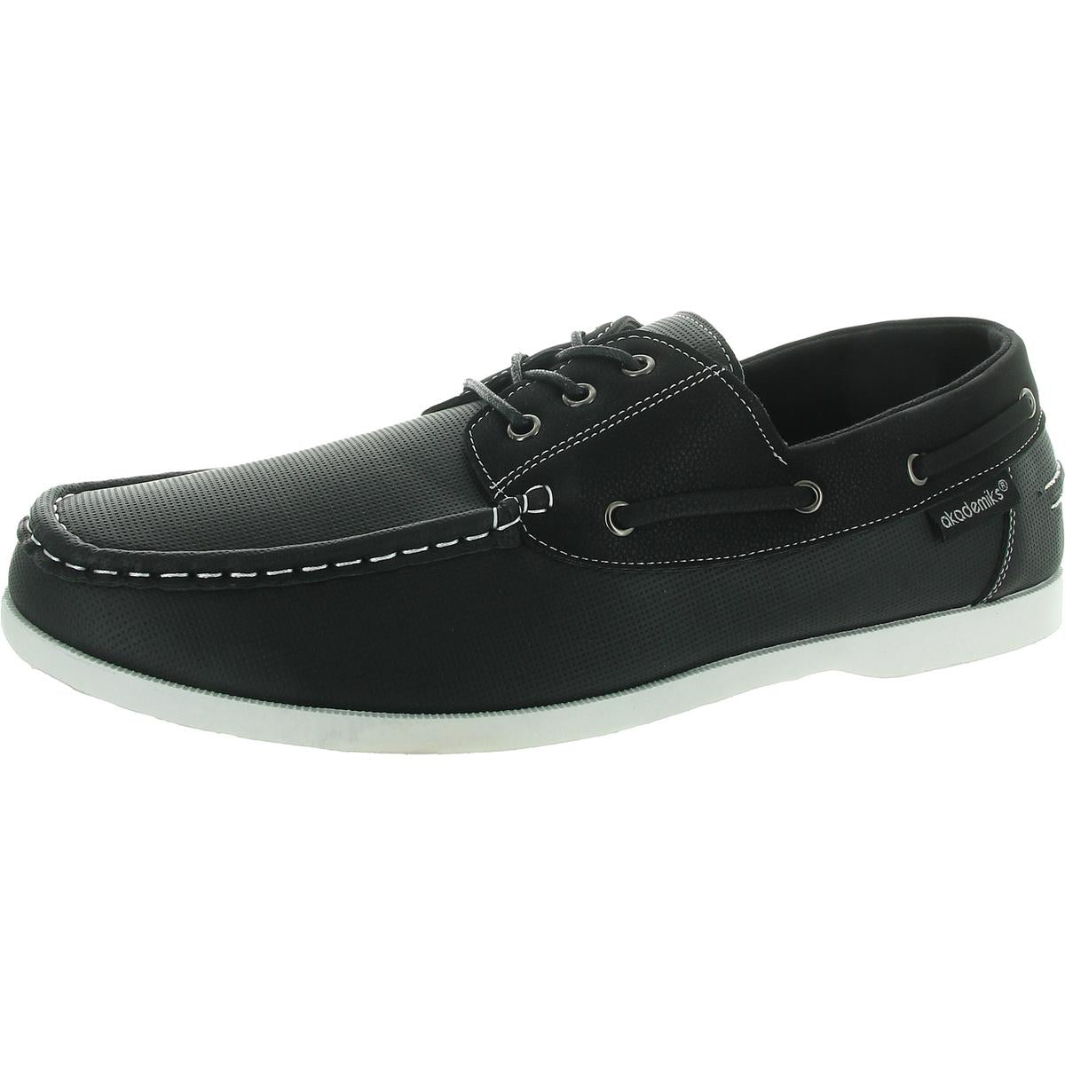 Marina Lace-Up Faux Leather Loafers