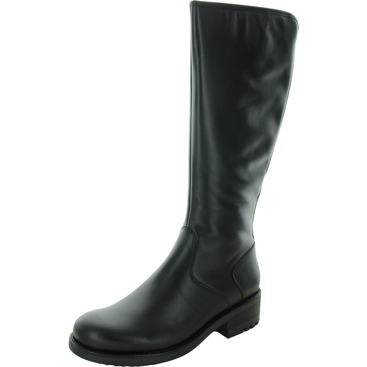 Huxley Zipper Leather Knee-High Boots