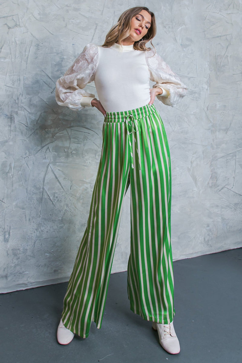 NOTHING TO REGRET SATIN PANTS