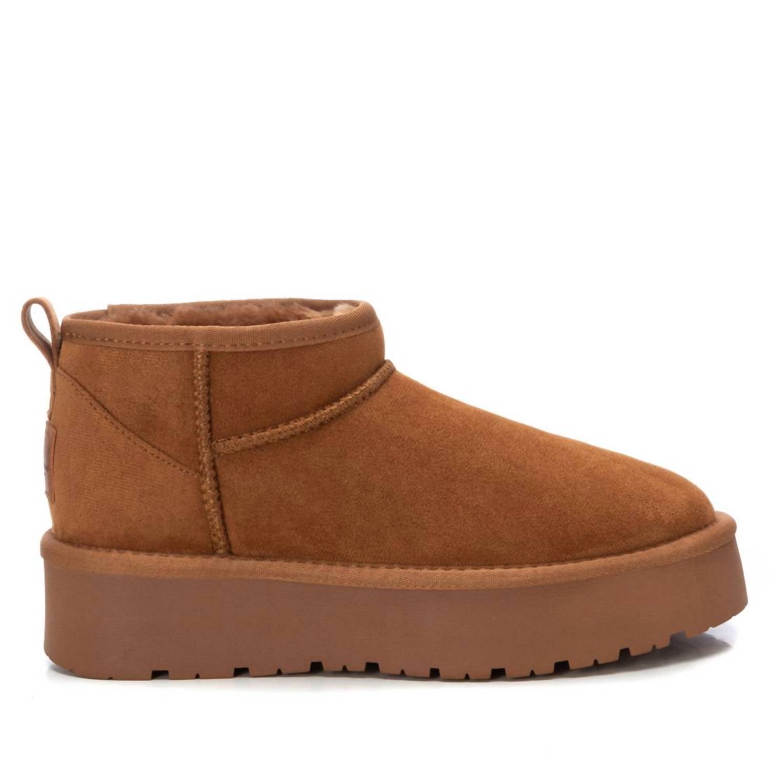 Womens Winter Booties In Camel 7803926642748