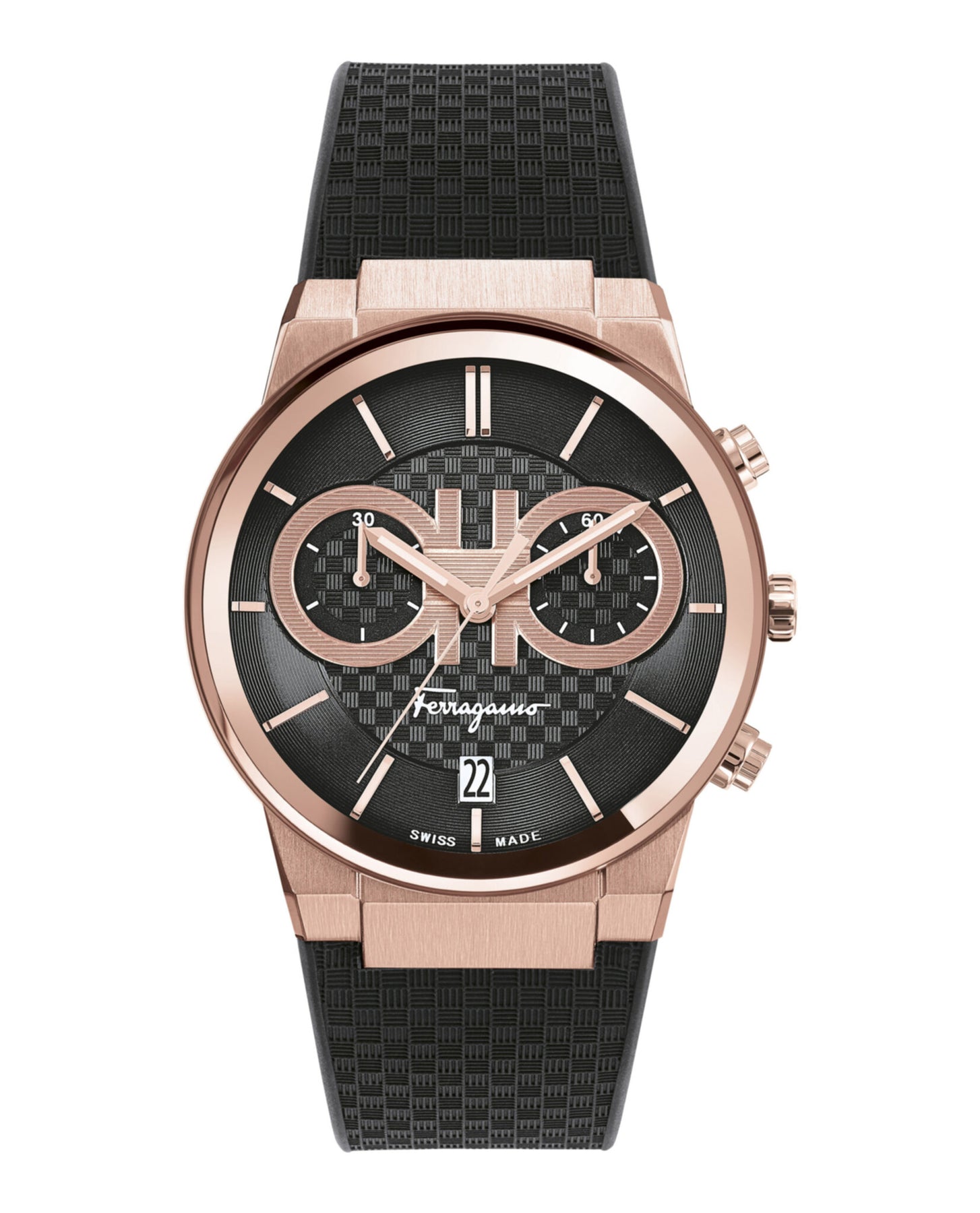 Ferragamo Sapphire Chrono Silicone Watch