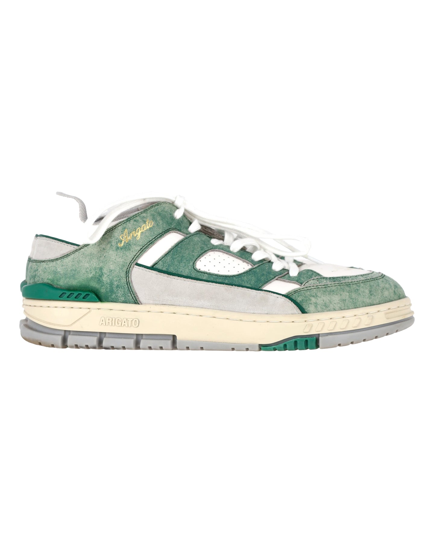 Axel Arigato Area Lo Sneakers in Green Leather 7748682973244