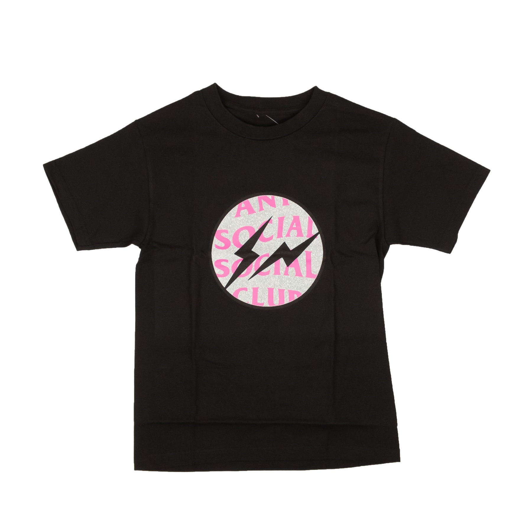 Black Cotton Interference Logo T-Shirt