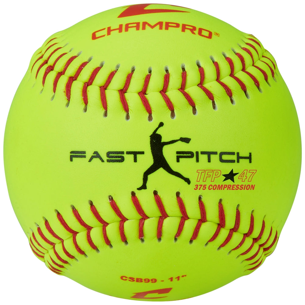 Champro 11” Fastpitch Leather Softball - Dozen