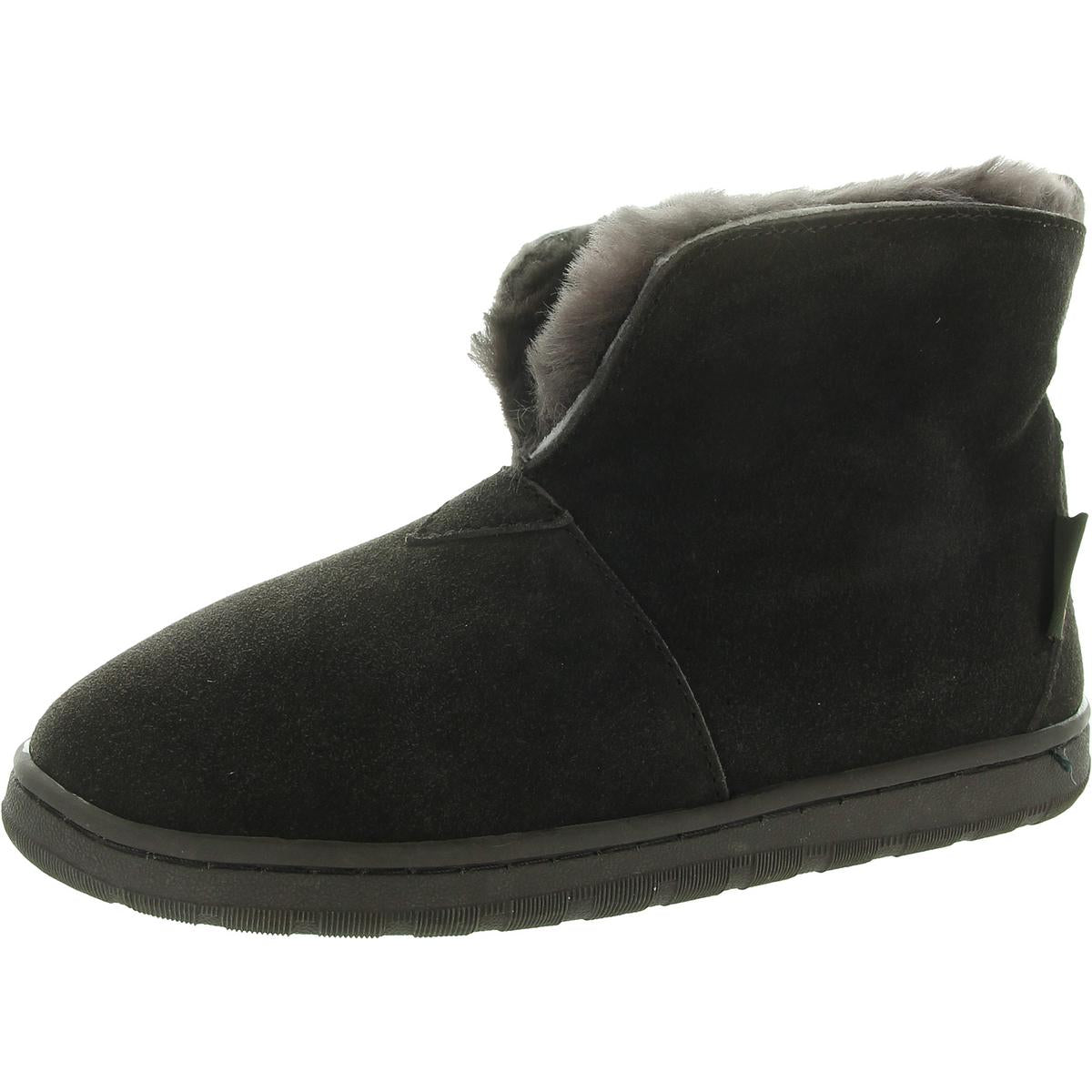 Faux Fur Lined Leather Booties