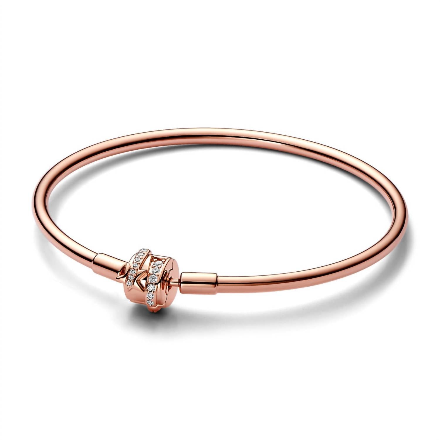 14K Bangle With Shooting Star 17Cm In Rose Gold