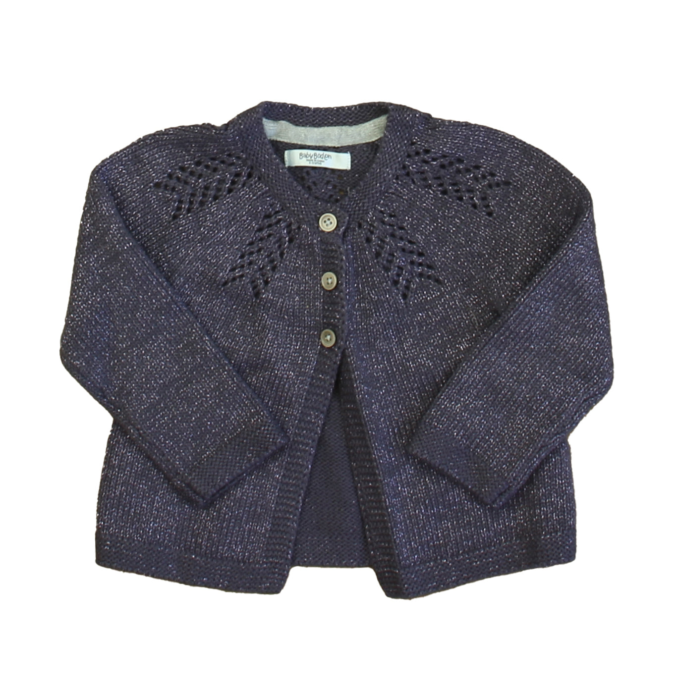 Boden Girls Purple Sparkle Cardigan 7805910483004