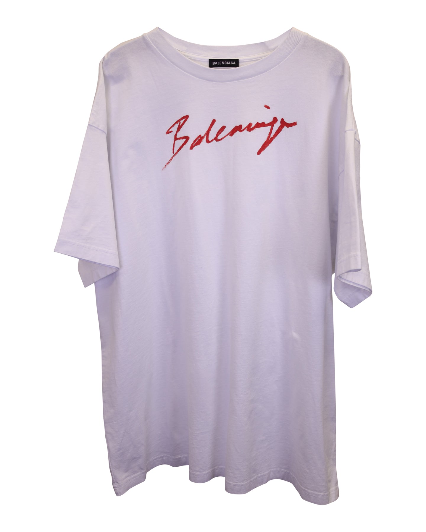 Balenciaga Signature Logo T-shirt in White Cotton 7733777170492