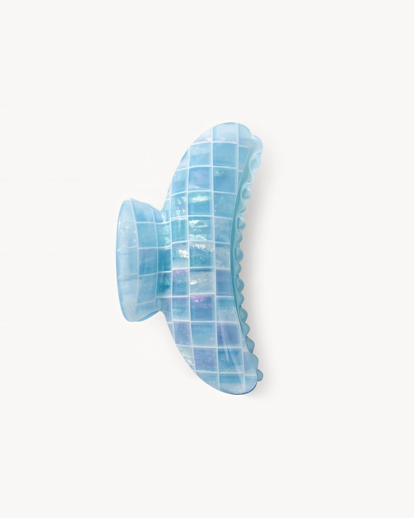 Grande Heirloom Claw in Blue Shell Checker