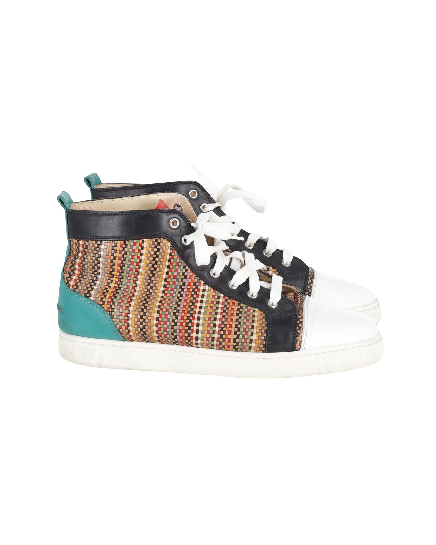 Christian Louboutin Louis Orlato High-Top Sneakers in Multicolor Leather