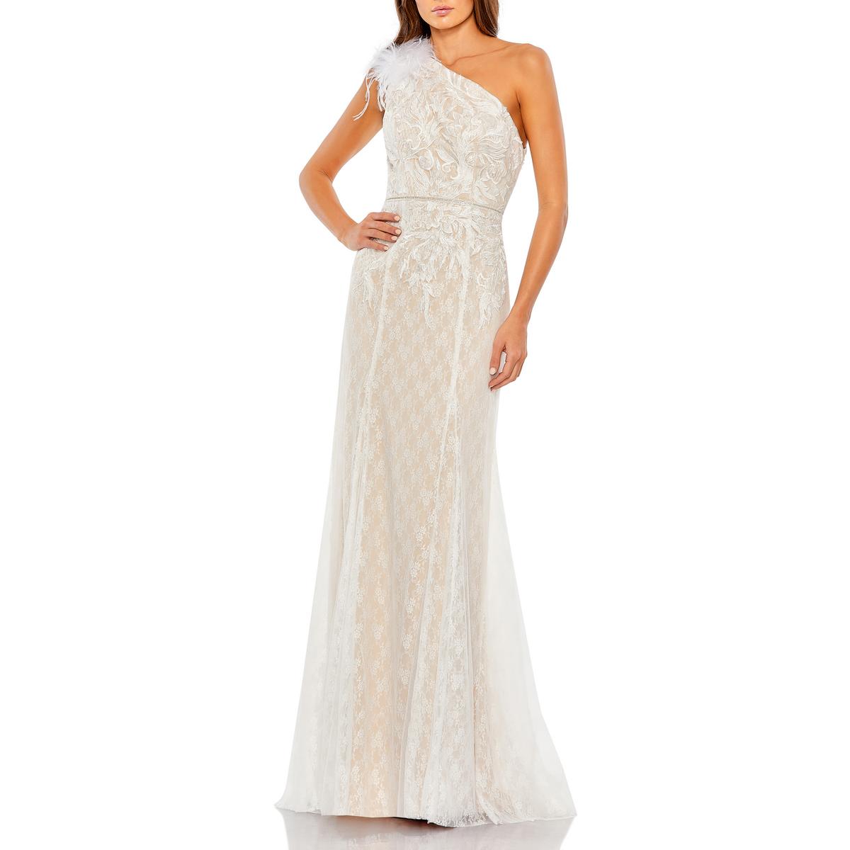 Embellished Lace Evening Dress