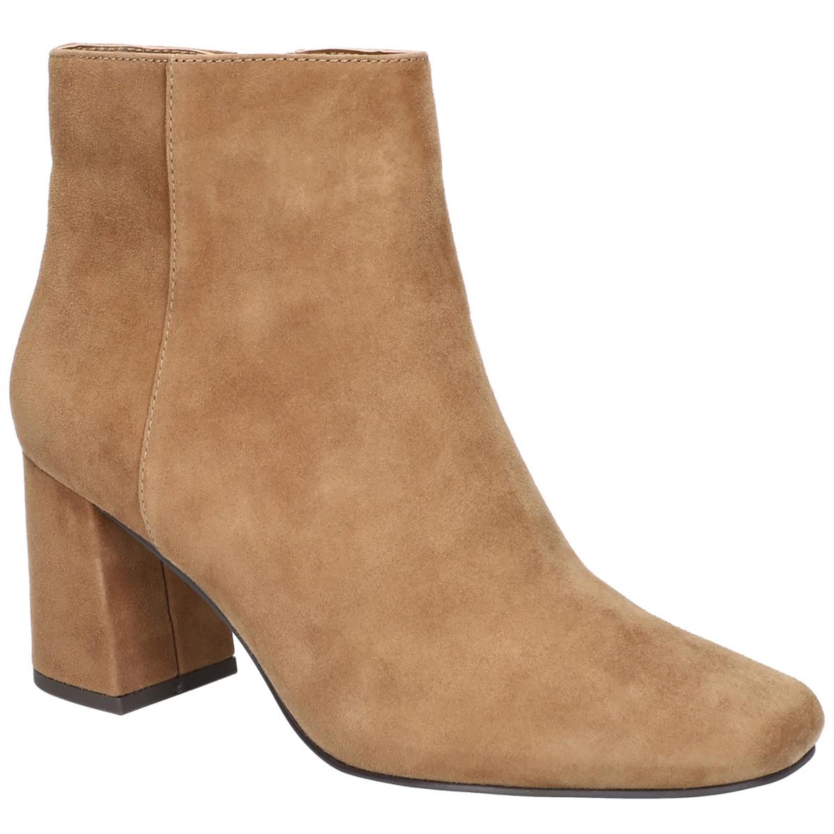 WILMA Suede Round Toe Ankle Boots