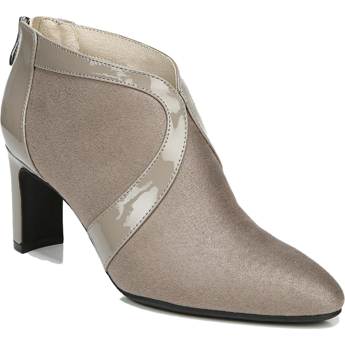 Glamour Faux Suede Pointed Toe Ankle Boots