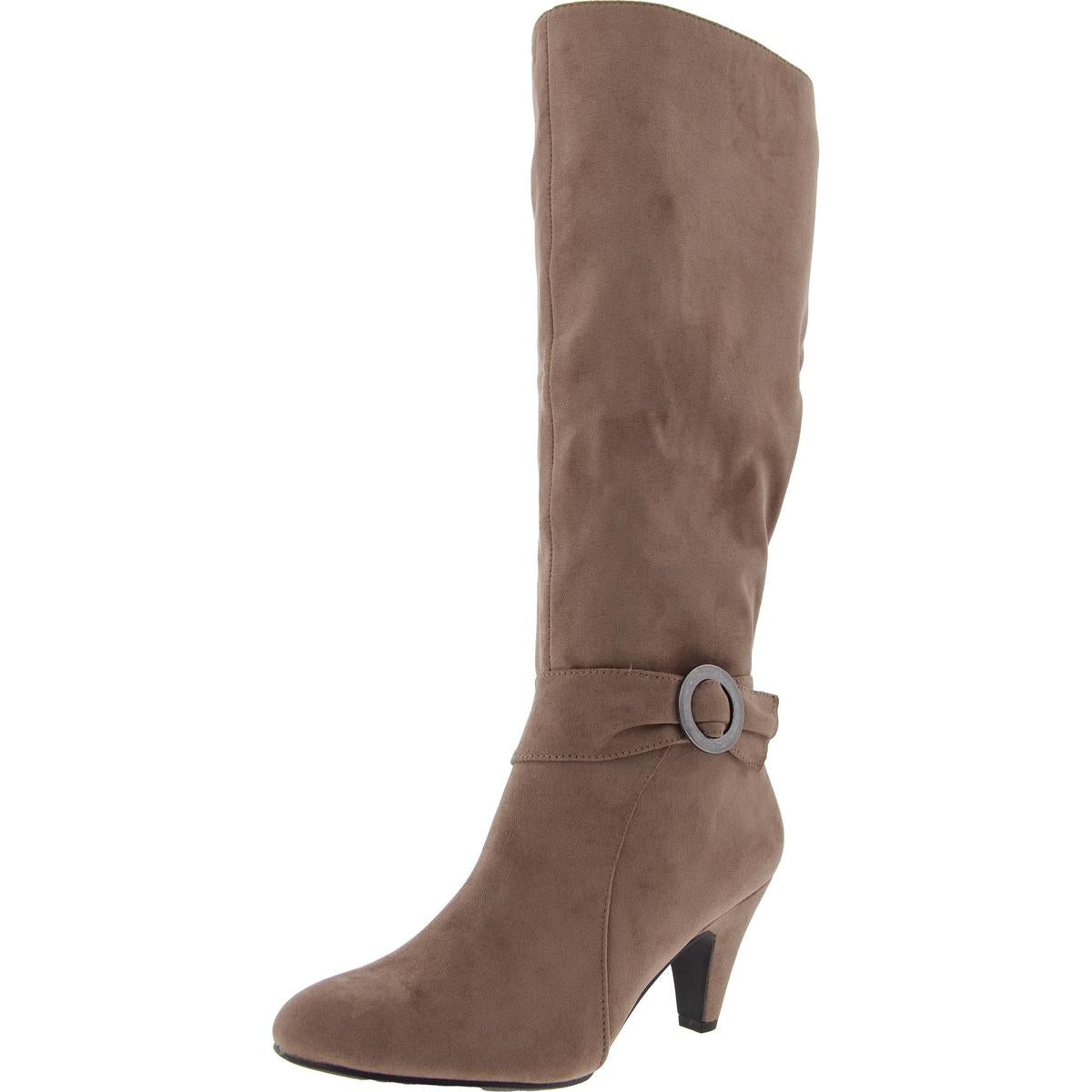 RIMA Zipper Suede Knee-High Boots