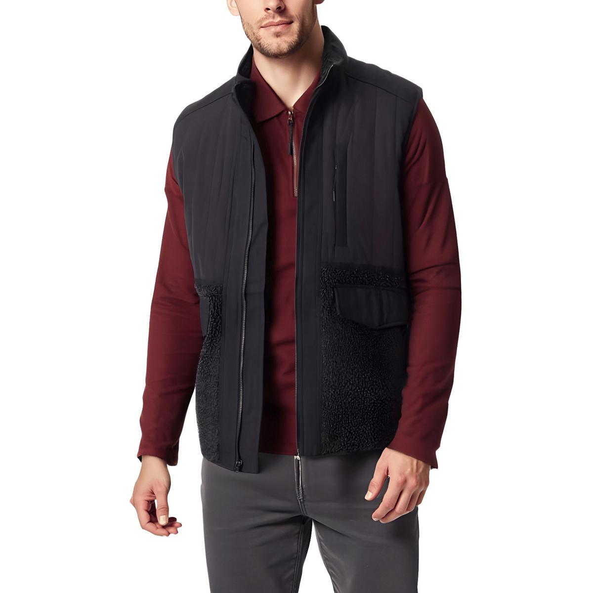 Mixed Media Outerwear Vest