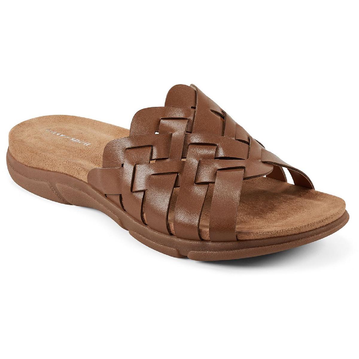 Marsha Woven Leather Wedge Sandals