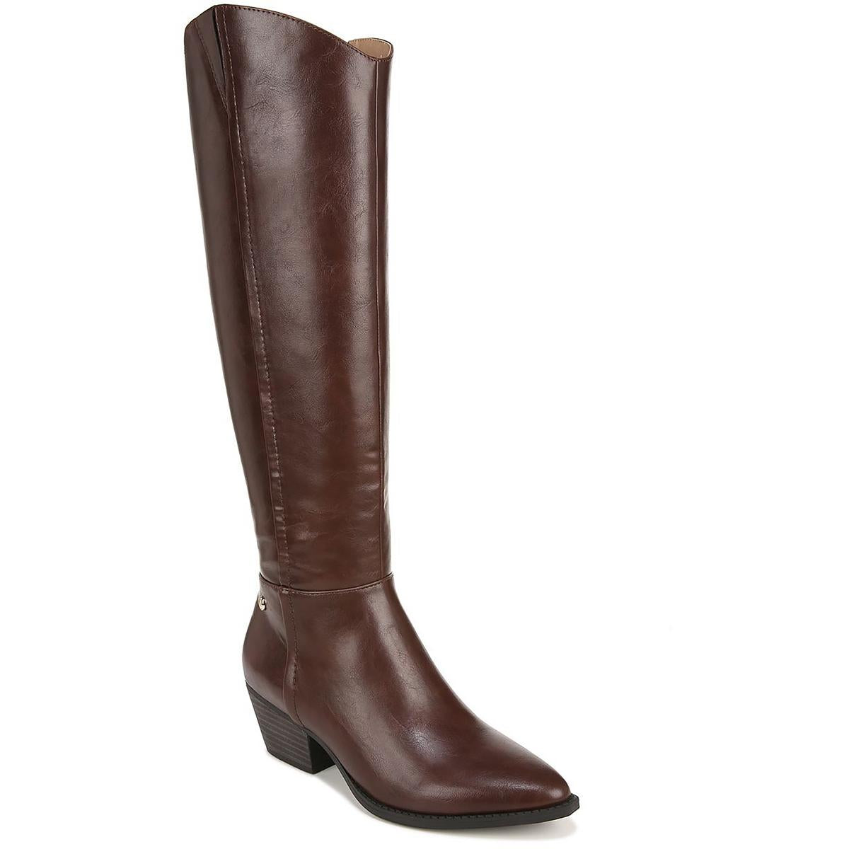 Reese Faux Leather Wide Calf Knee-High Boots