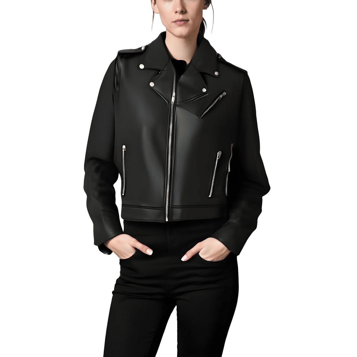 Asymmetric Faux Leather Motorcycle Jacket