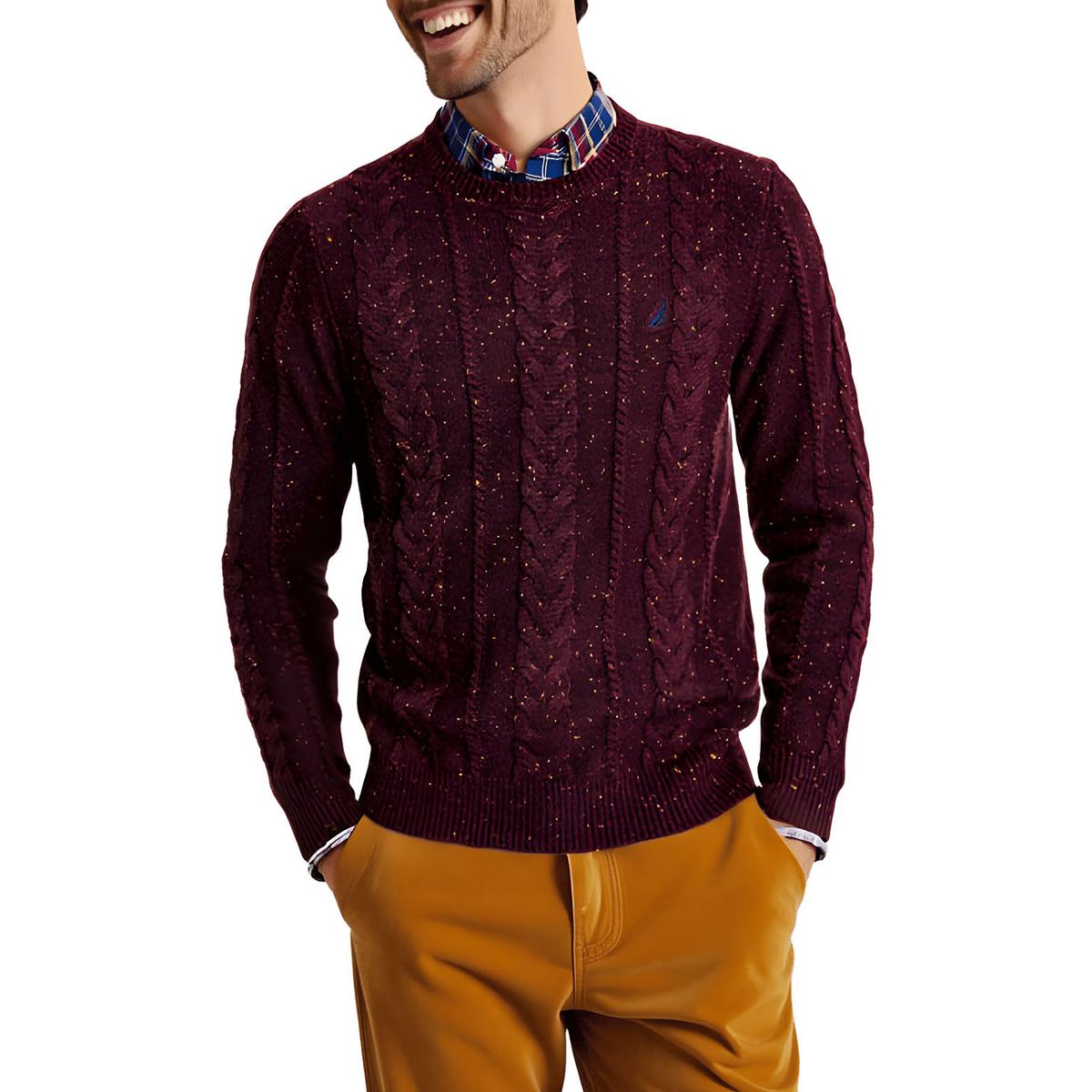 Knit Cable Knit Crewneck Sweater