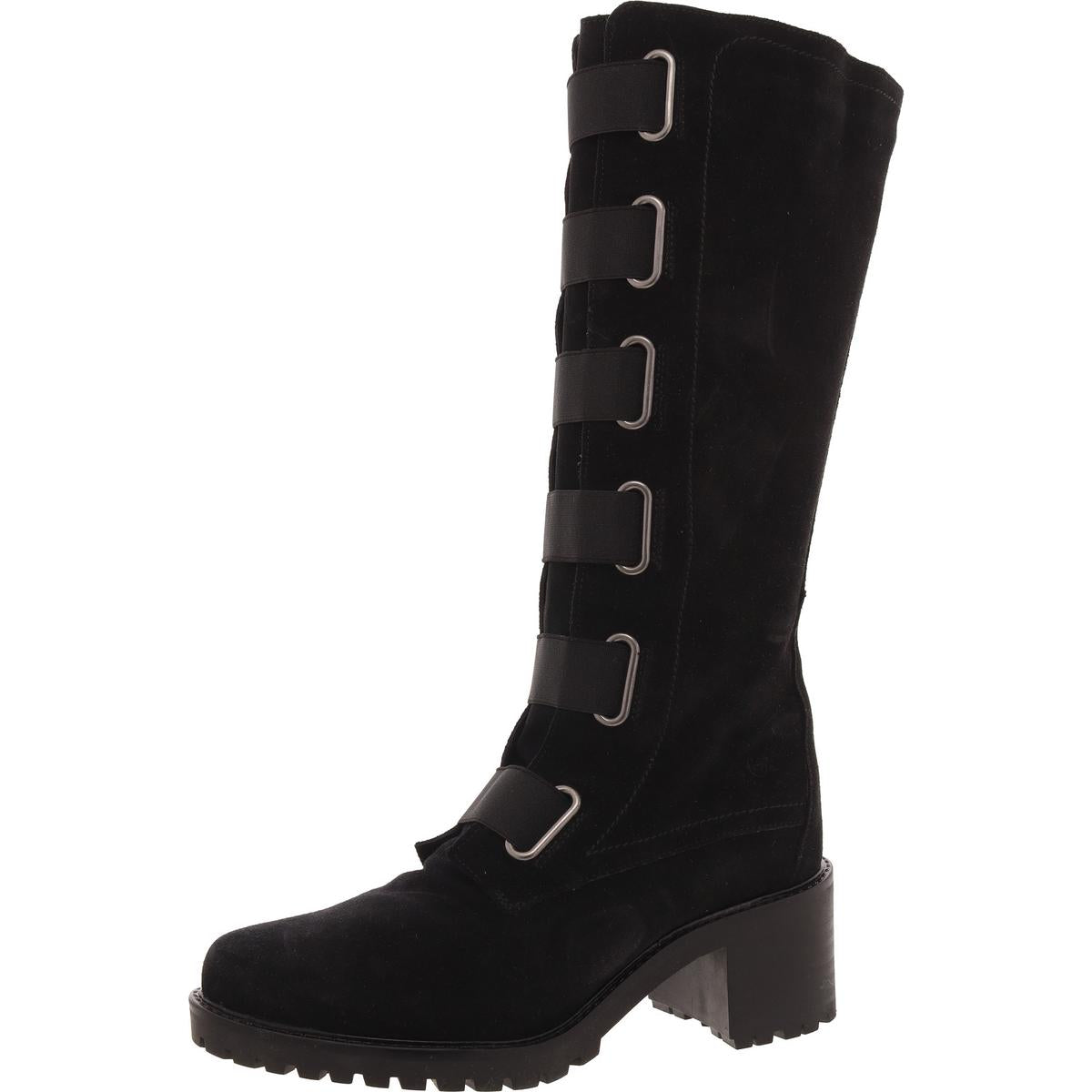 Padded Insole Suede Knee-High Boots