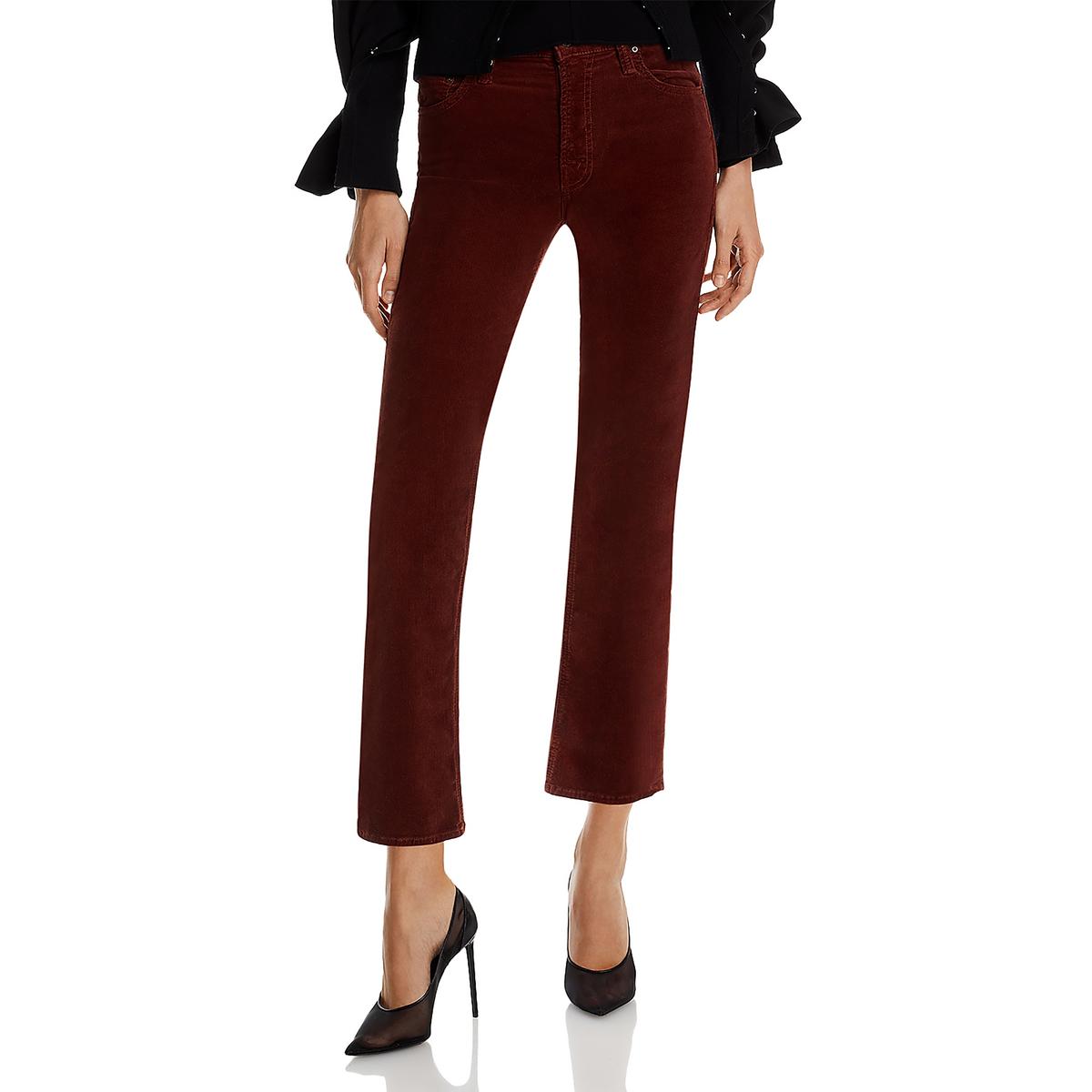 Mid-Rise Corduroy Ankle Jeans