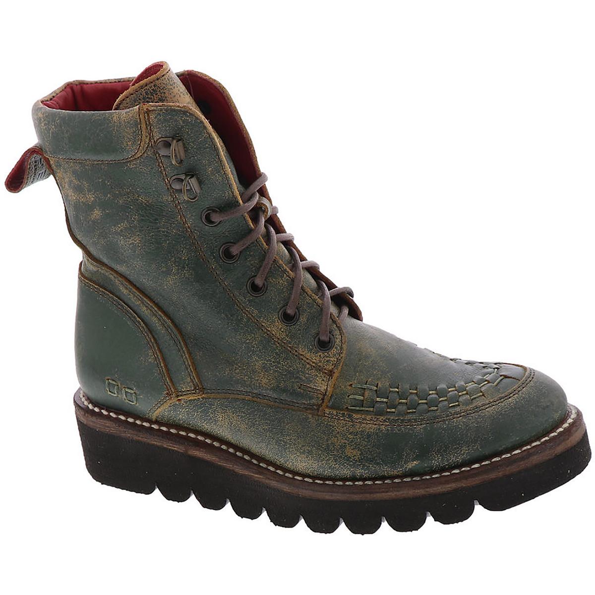 Elisha II Leather Distressed Combat & Lace-up Boots