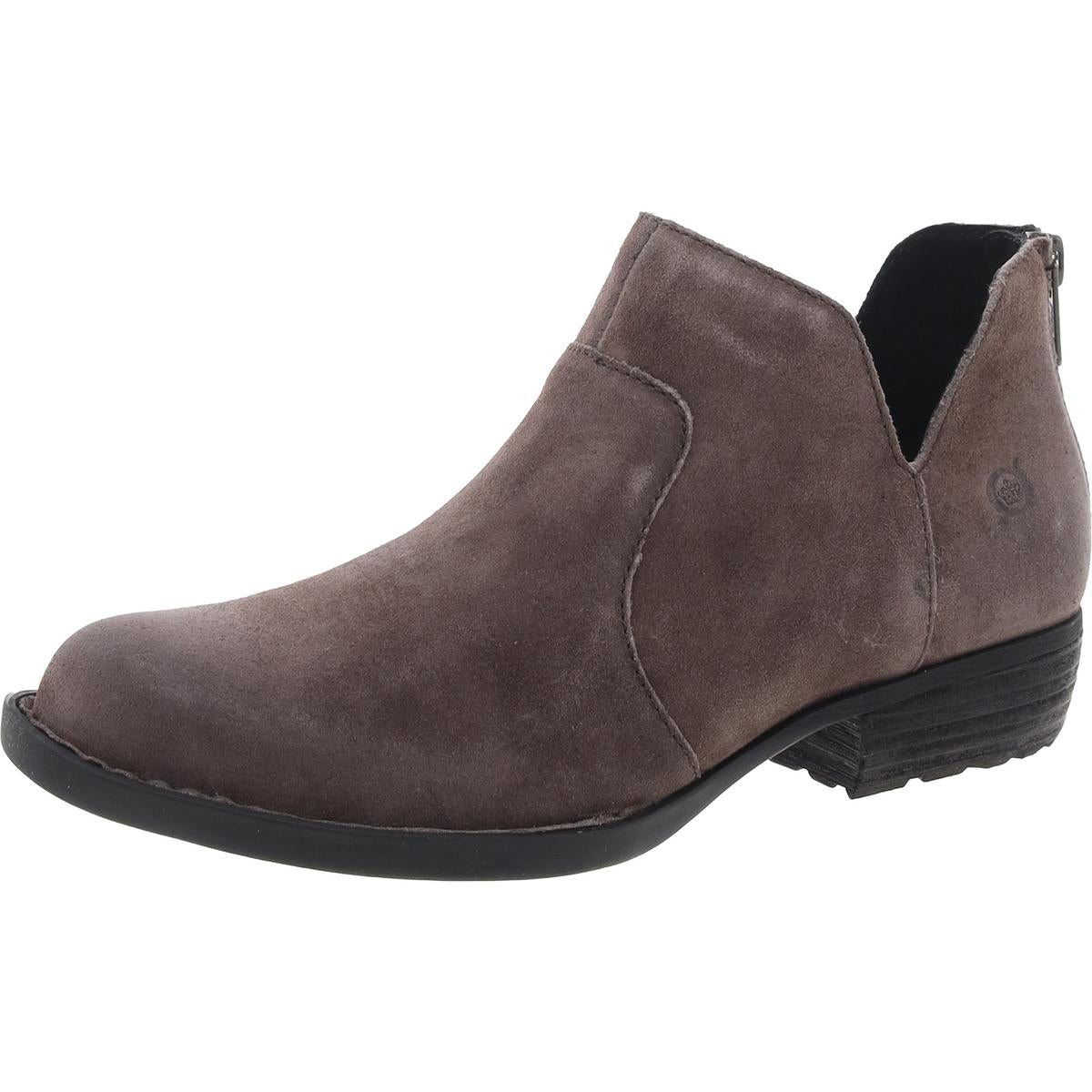 Kerri Zipper Nubuck Ankle Boots