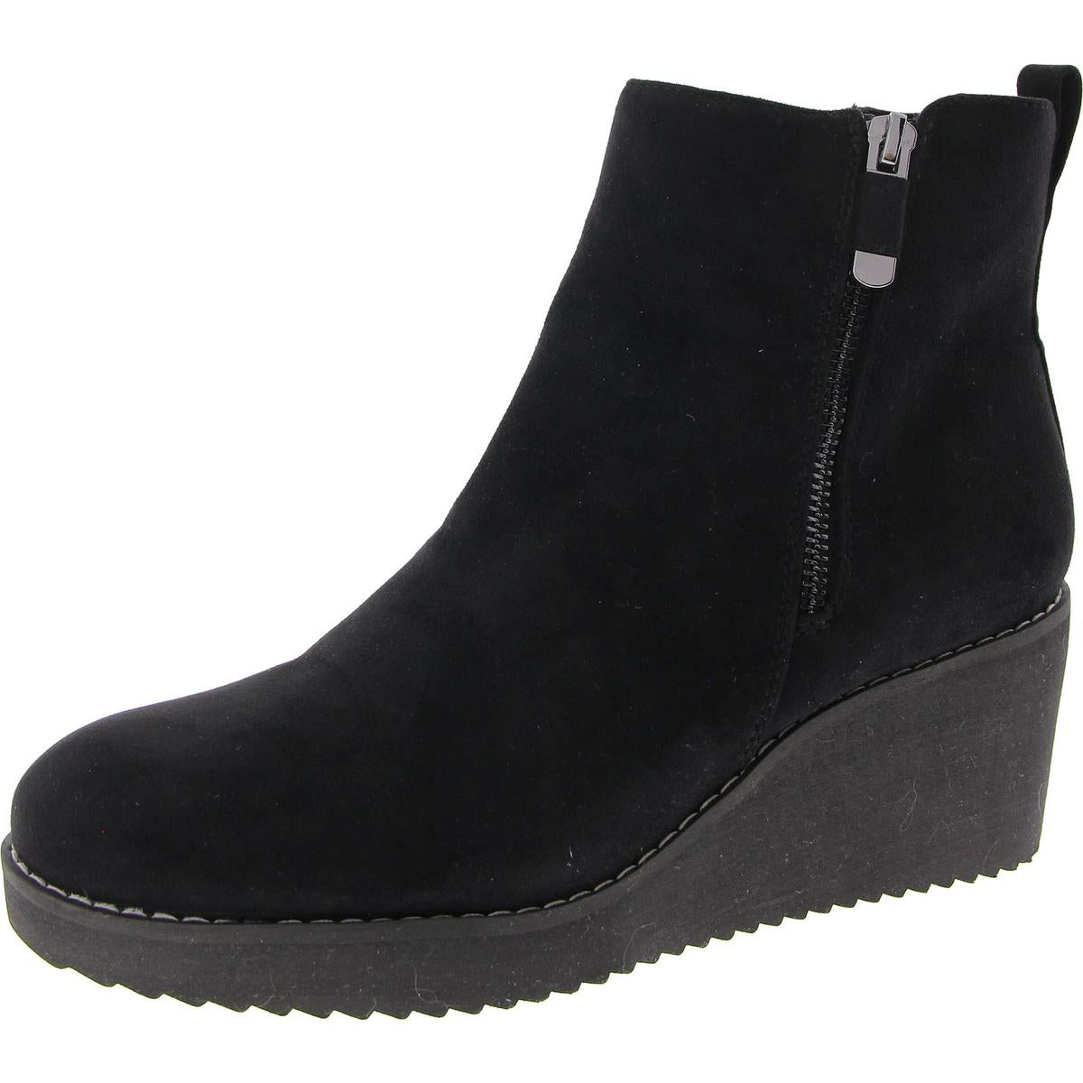 Sayylor Faux Suede Slip On Wedge Boots