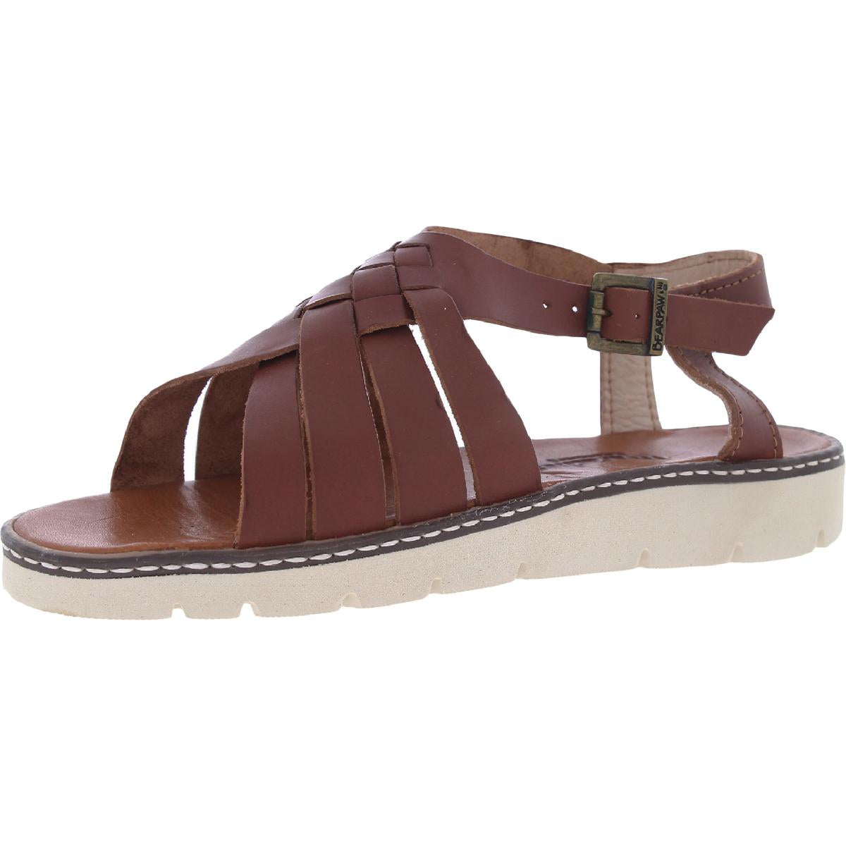 Leah Leather Slingback Huarache Sandals