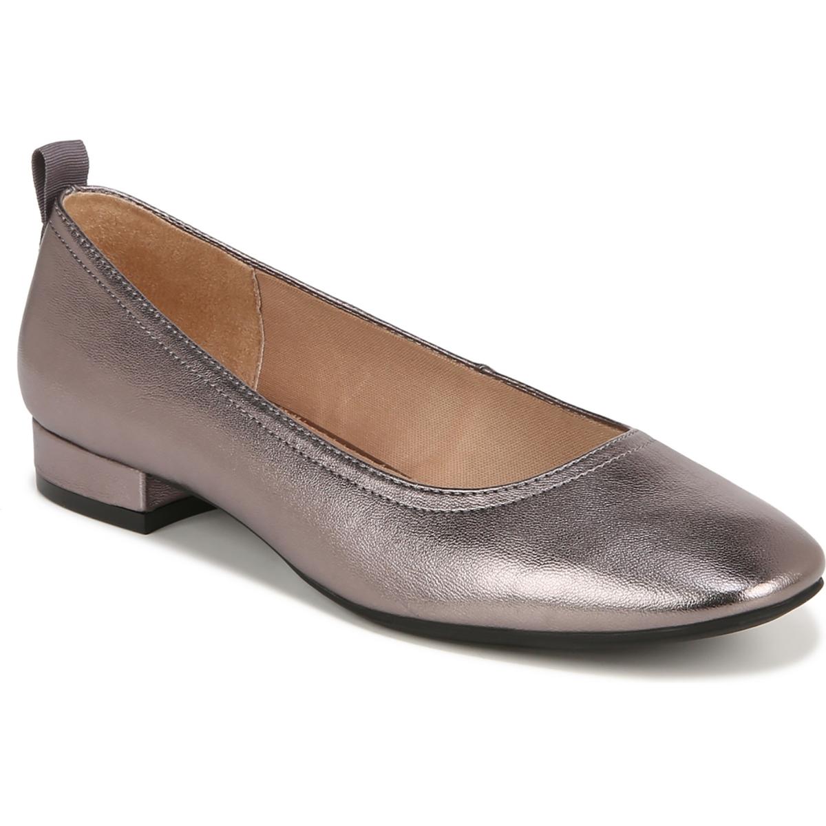 Cameo Faux Leather Round Toe Loafers