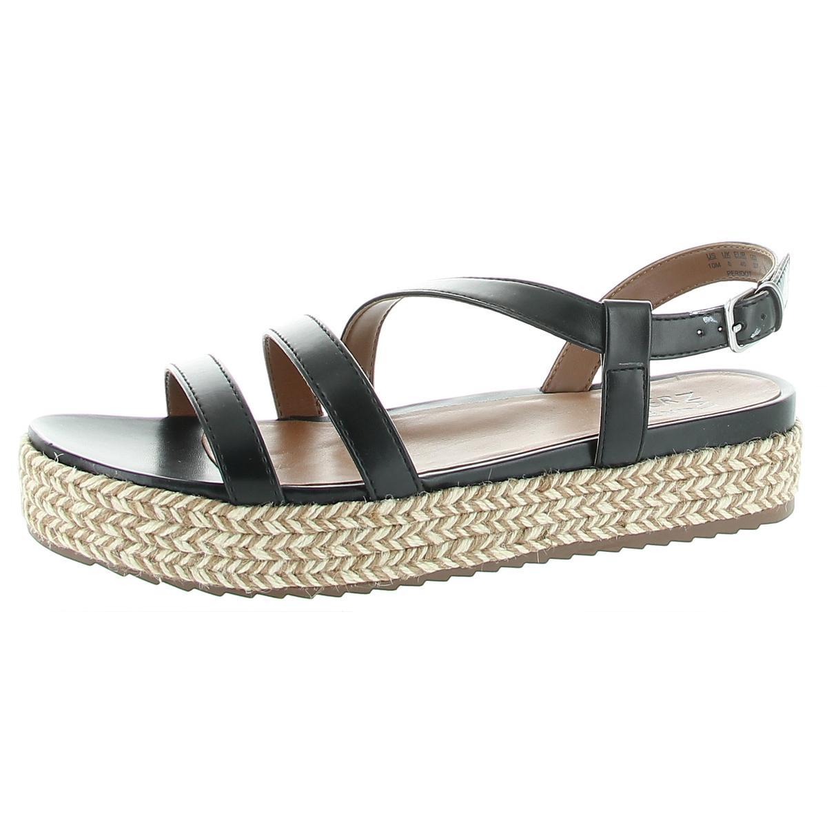 Peridot Faux Leather Slingback Flatform Sandals