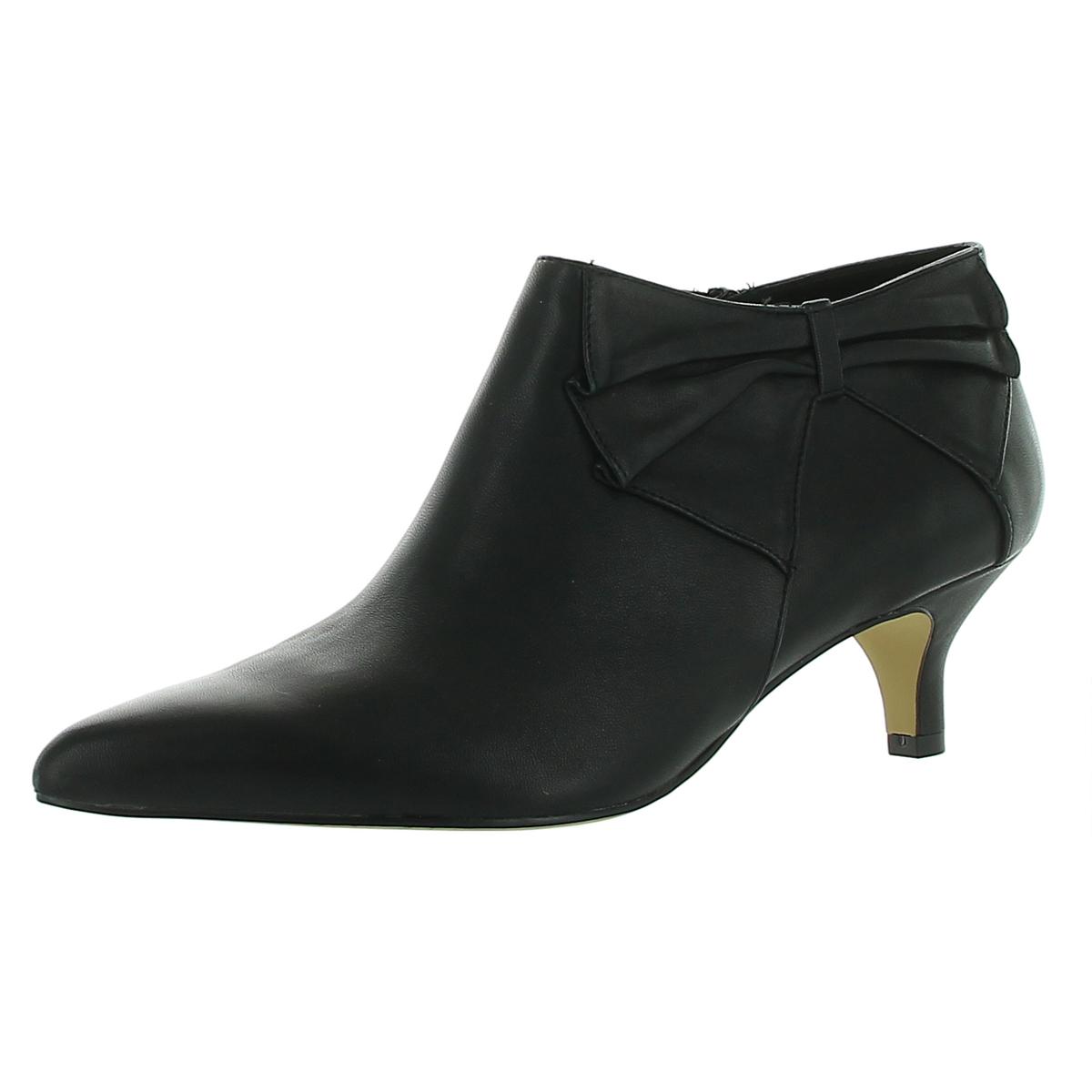 Frances Leather Kitten Heel Ankle Boots