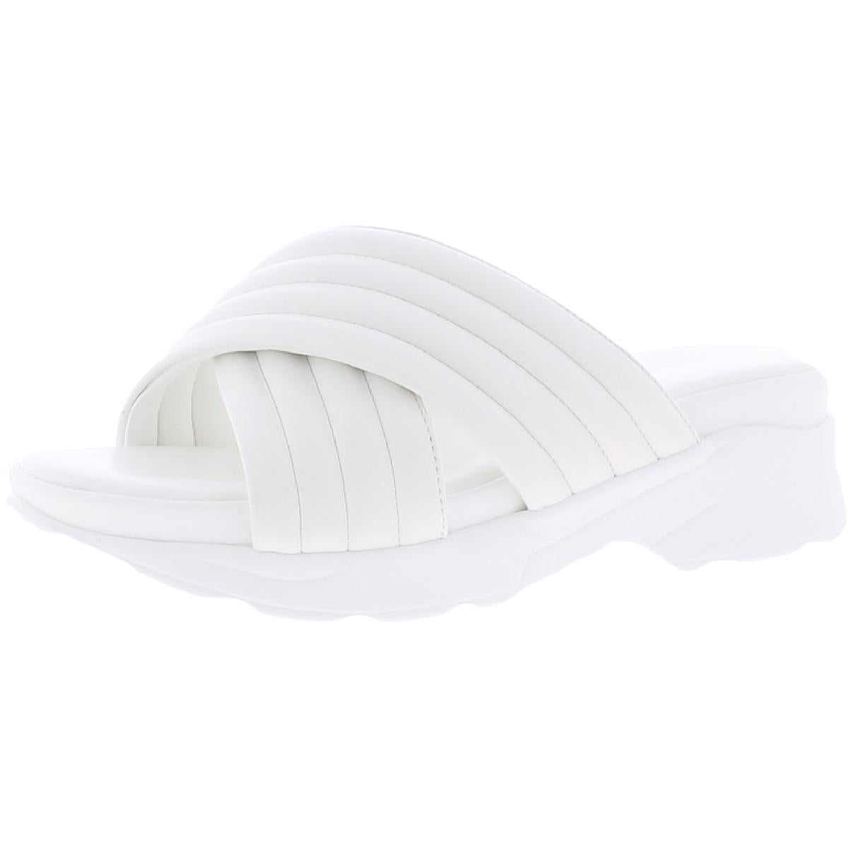 Rivers Vegan Leather Slip On Platform Sandals