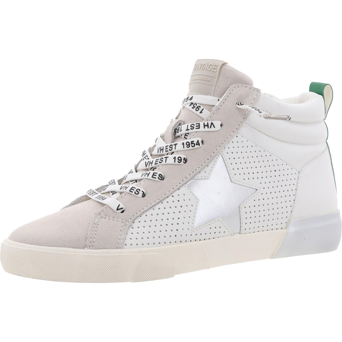 LESTER 6 Cushioned Footbed Leather High-Top Sneakers