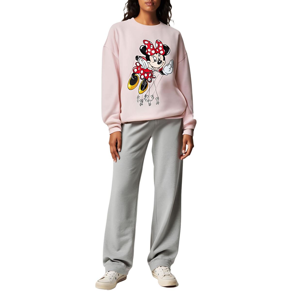 Minnie Mouse Balloon Graphic Cotton Crewneck Sweater