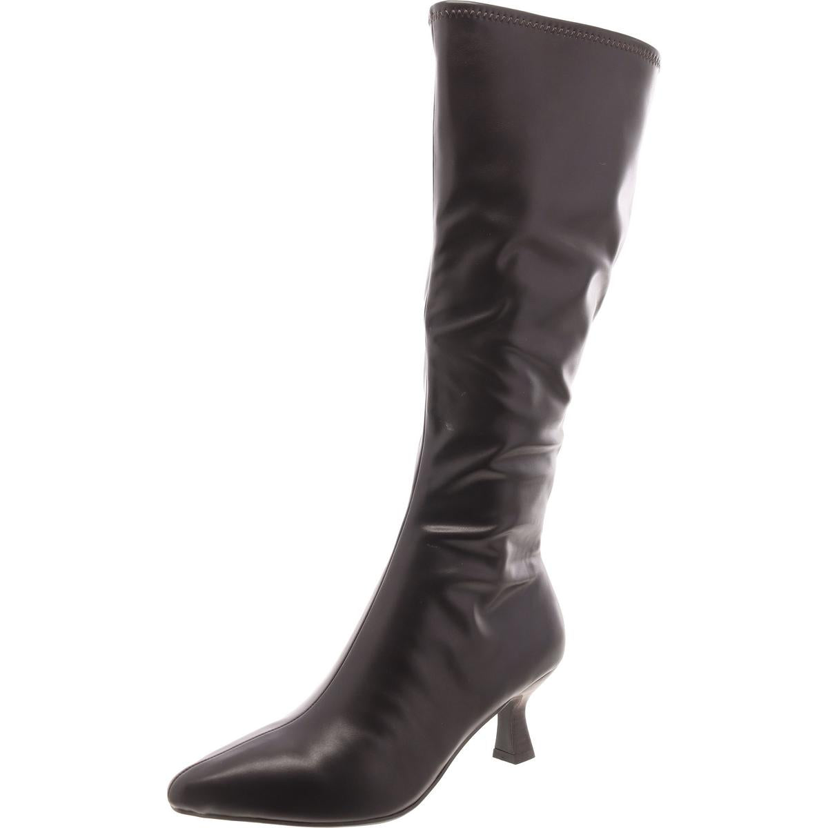 NyreeWC Faux Leather Memory Foam Knee-High Boots