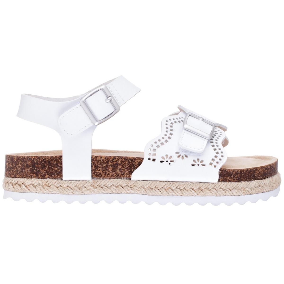 Girls Francis Laser Cut Faux Leather Ankle Strap