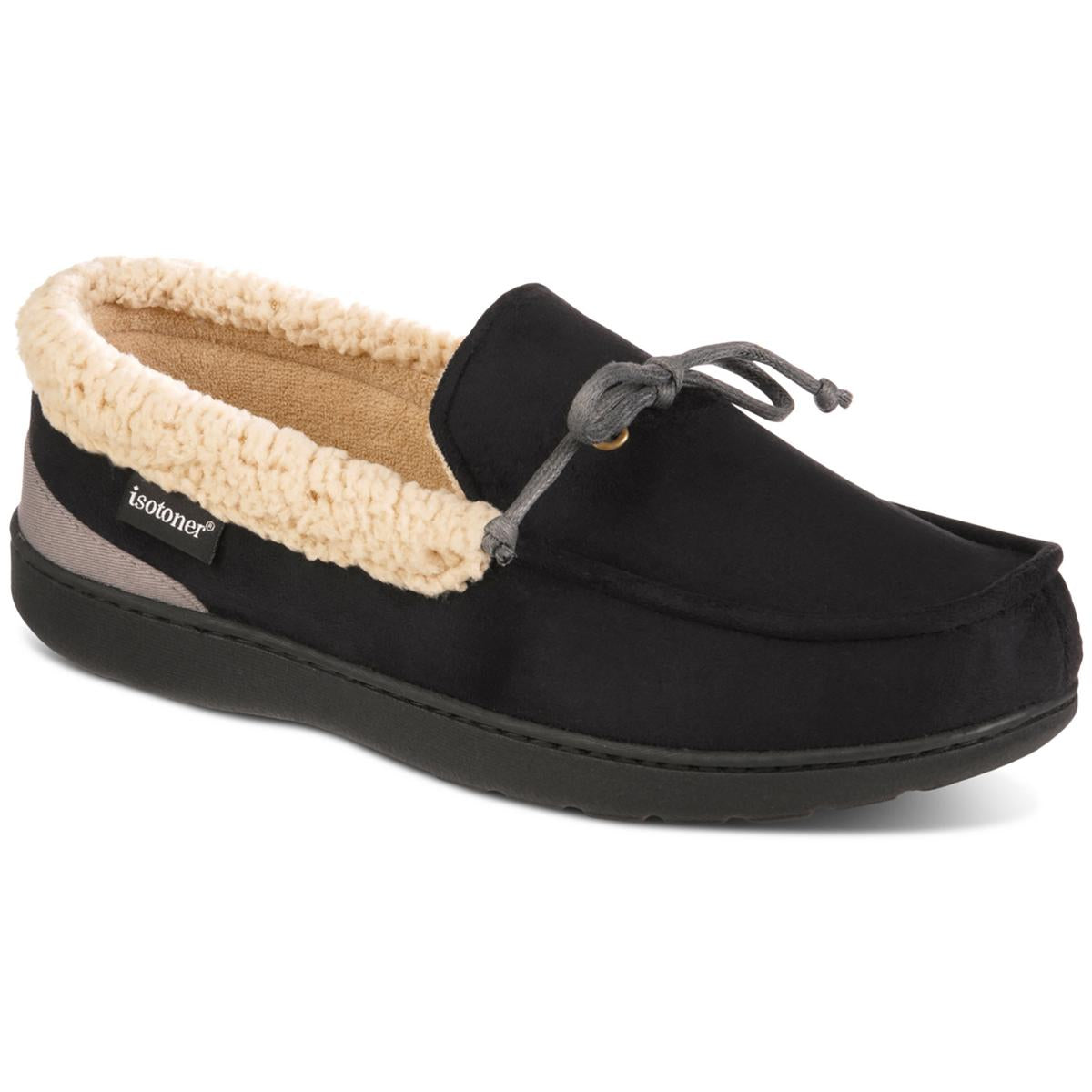 Vincent Faux Suede Memory Foam Moccasin Slippers