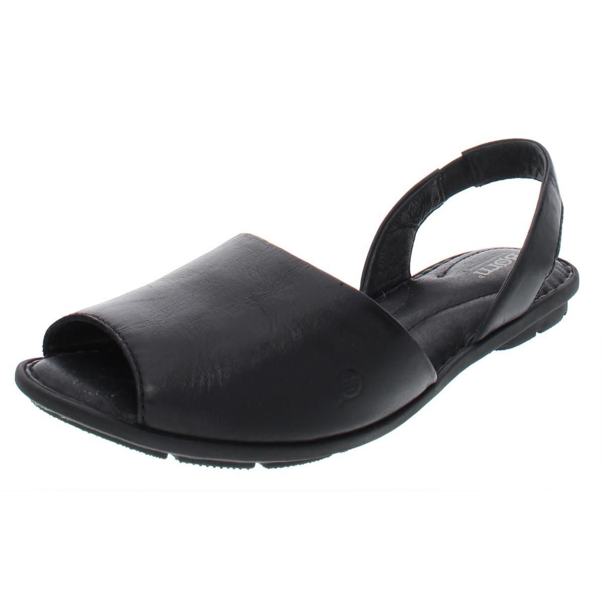 Trang Leather Flats Slingback Sandals