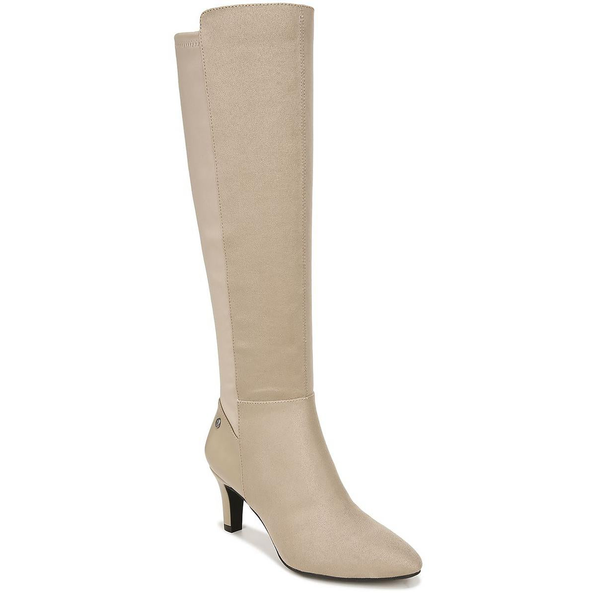 Gracie Faux Suede Heels Knee-High Boots