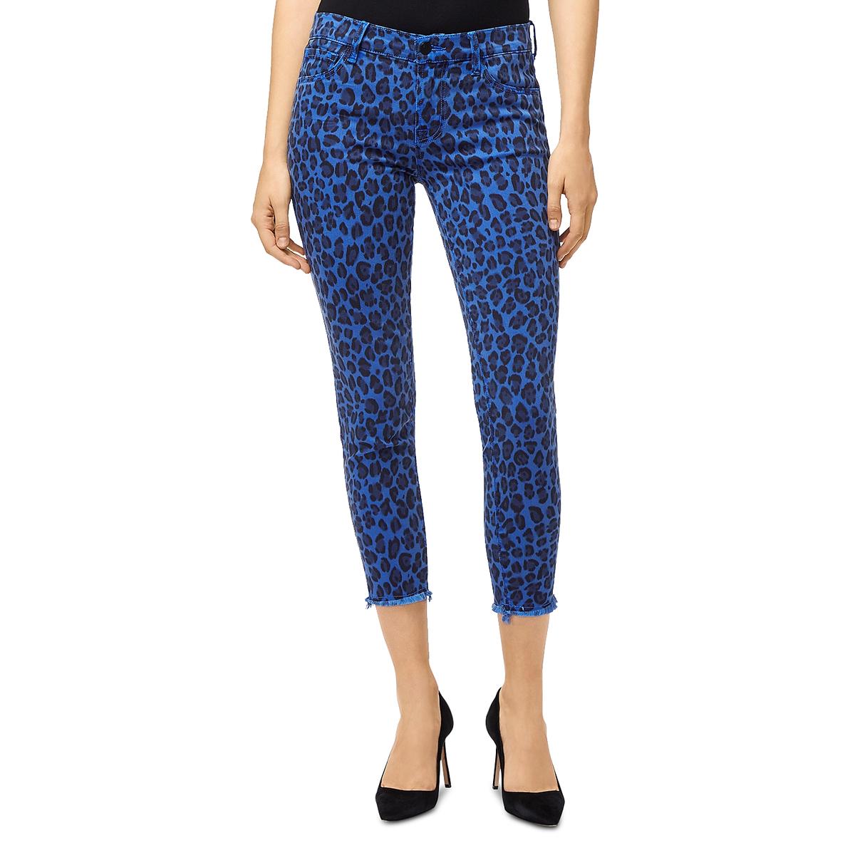 835 Animal Print Crop Skinny Jeans